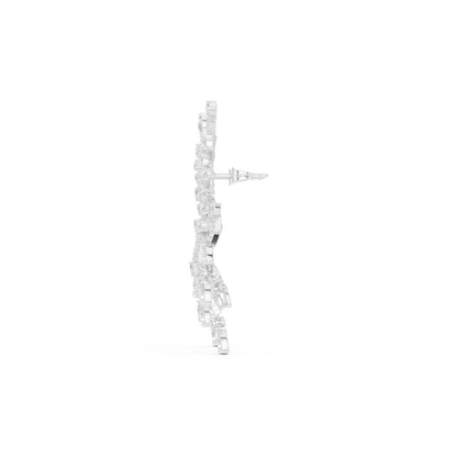Mixed Shape Lab Grown Diamond Chandelier Earrings