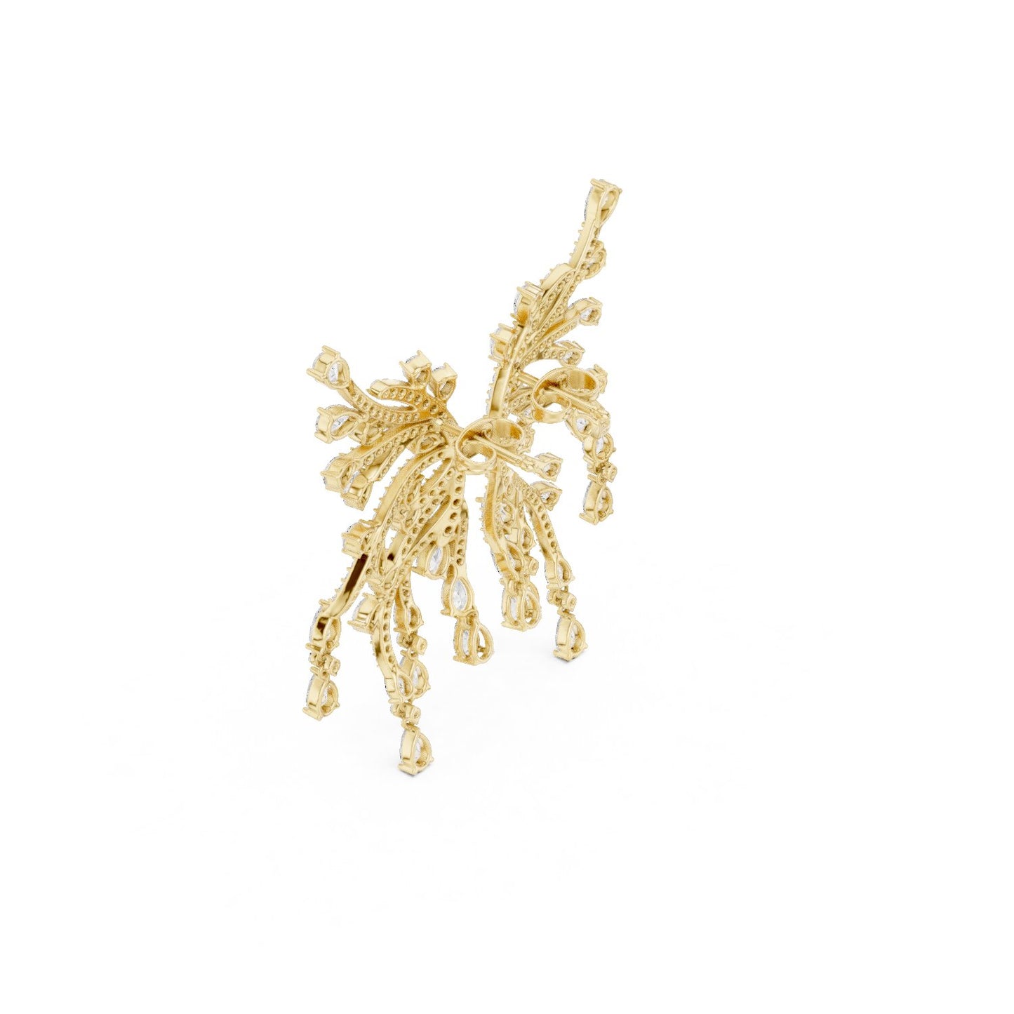 Mixed Shape Lab Grown Diamond Chandelier Earrings