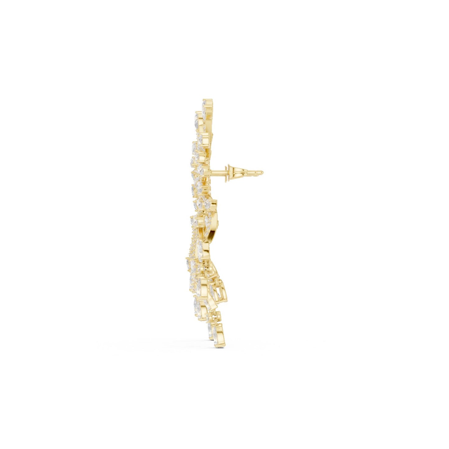 Mixed Shape Lab Grown Diamond Chandelier Earrings