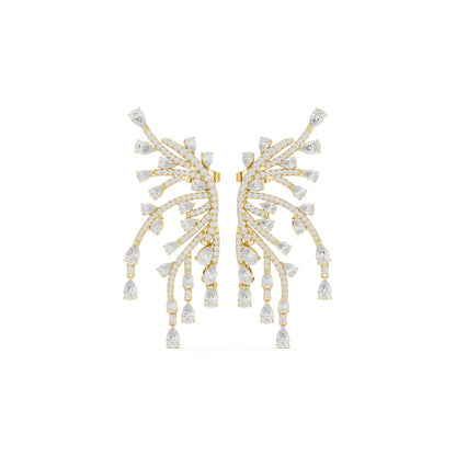 Mixed Shape Lab Grown Diamond Chandelier Earrings