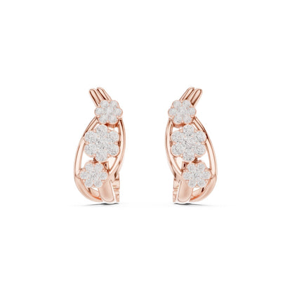 Round Huggie Lab Grown Diamond Earrings