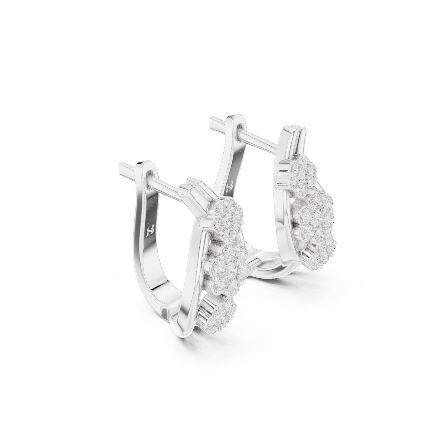 Round Huggie Lab Grown Diamond Earrings