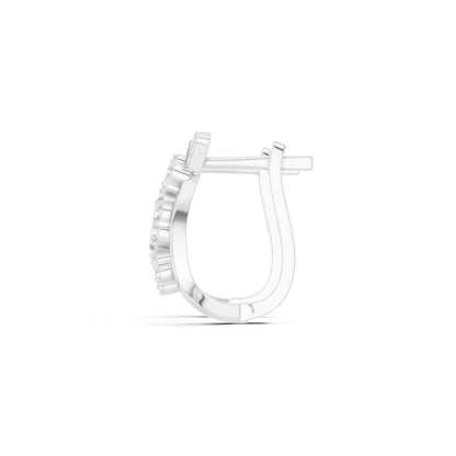 Round Huggie Lab Grown Diamond Earrings