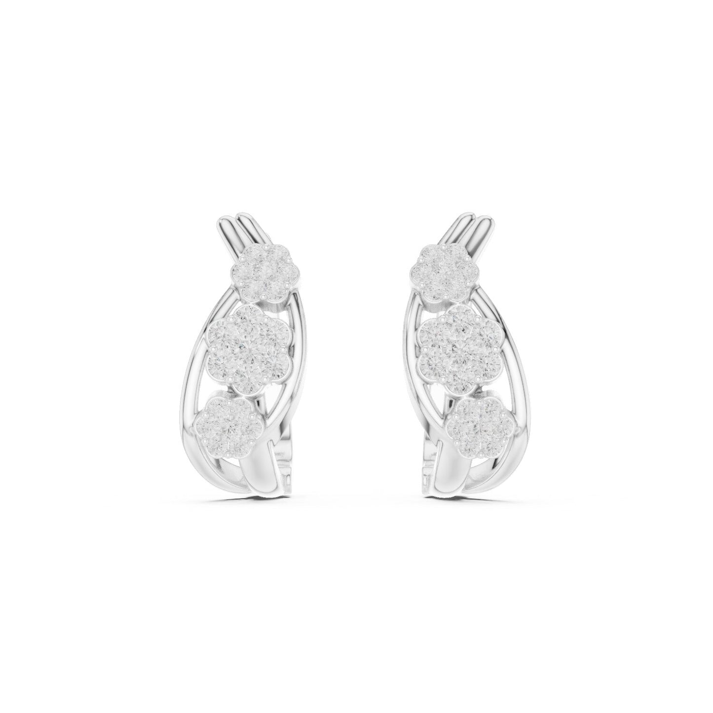 Round Huggie Lab Grown Diamond Earrings