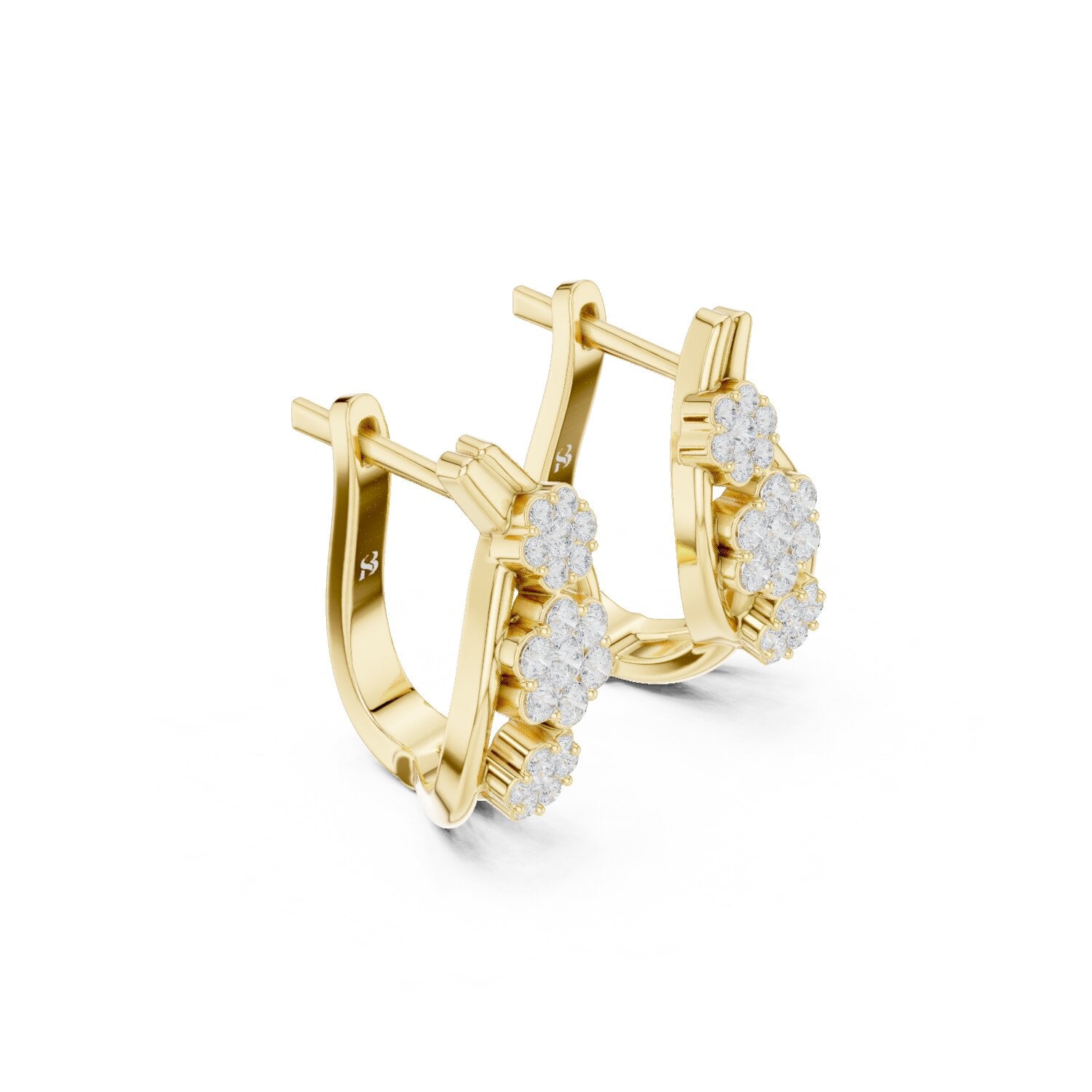 Round Huggie Lab Grown Diamond Earrings