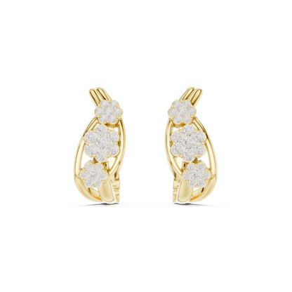 Round Huggie Lab Grown Diamond Earrings