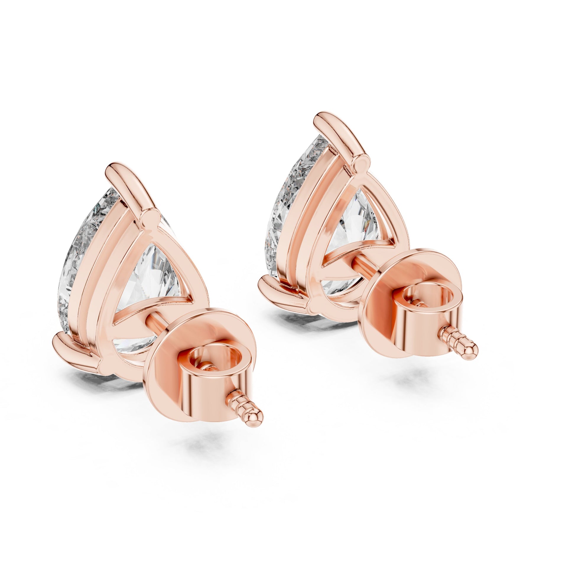 Pear Stud Lab Grown Diamond Earrings