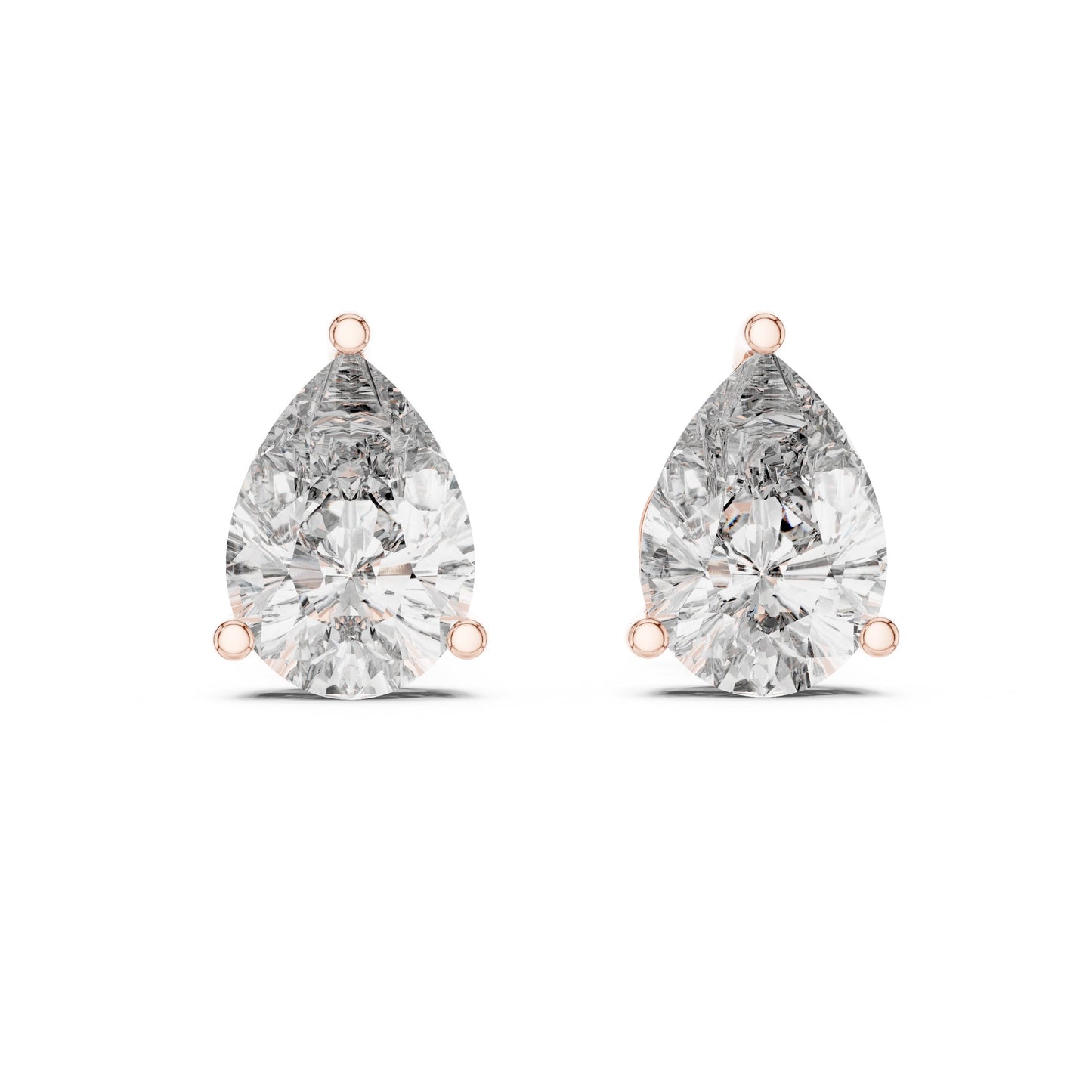 Pear Stud Lab Grown Diamond Earrings