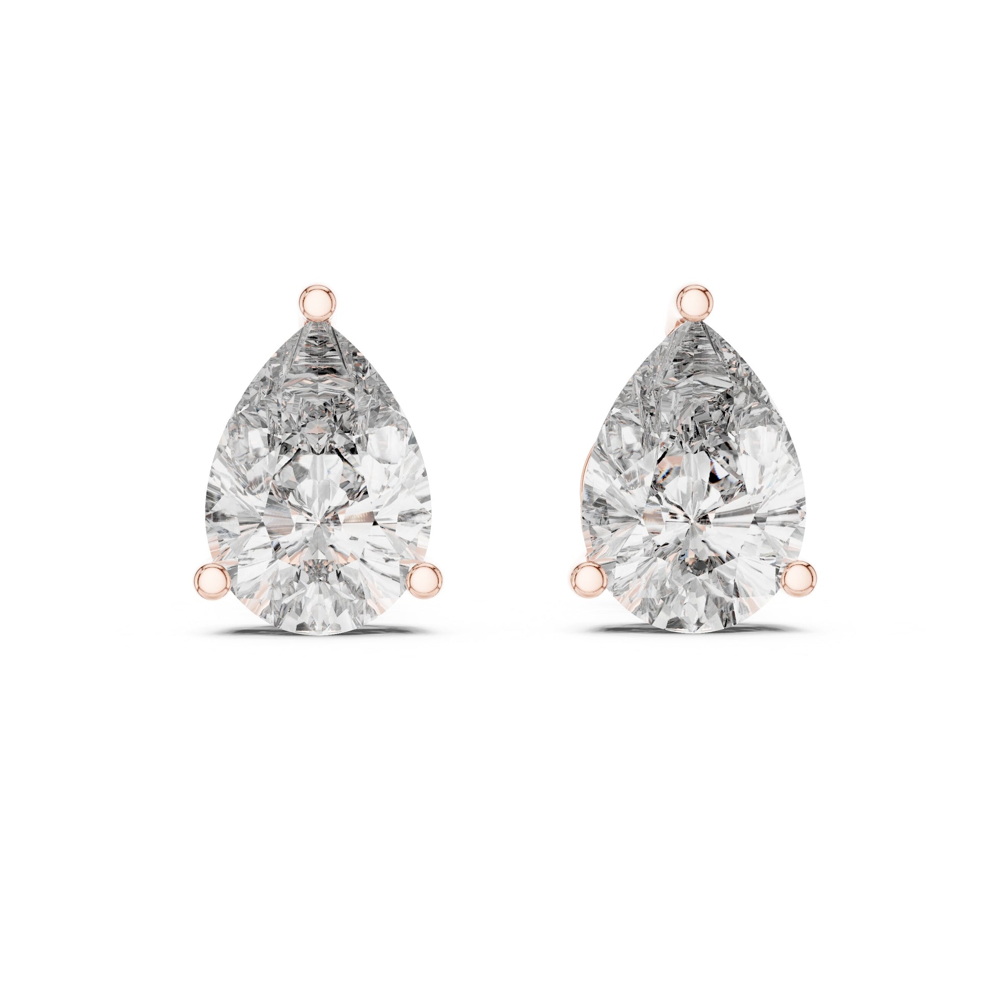 Pear Stud Lab Grown Diamond Earrings