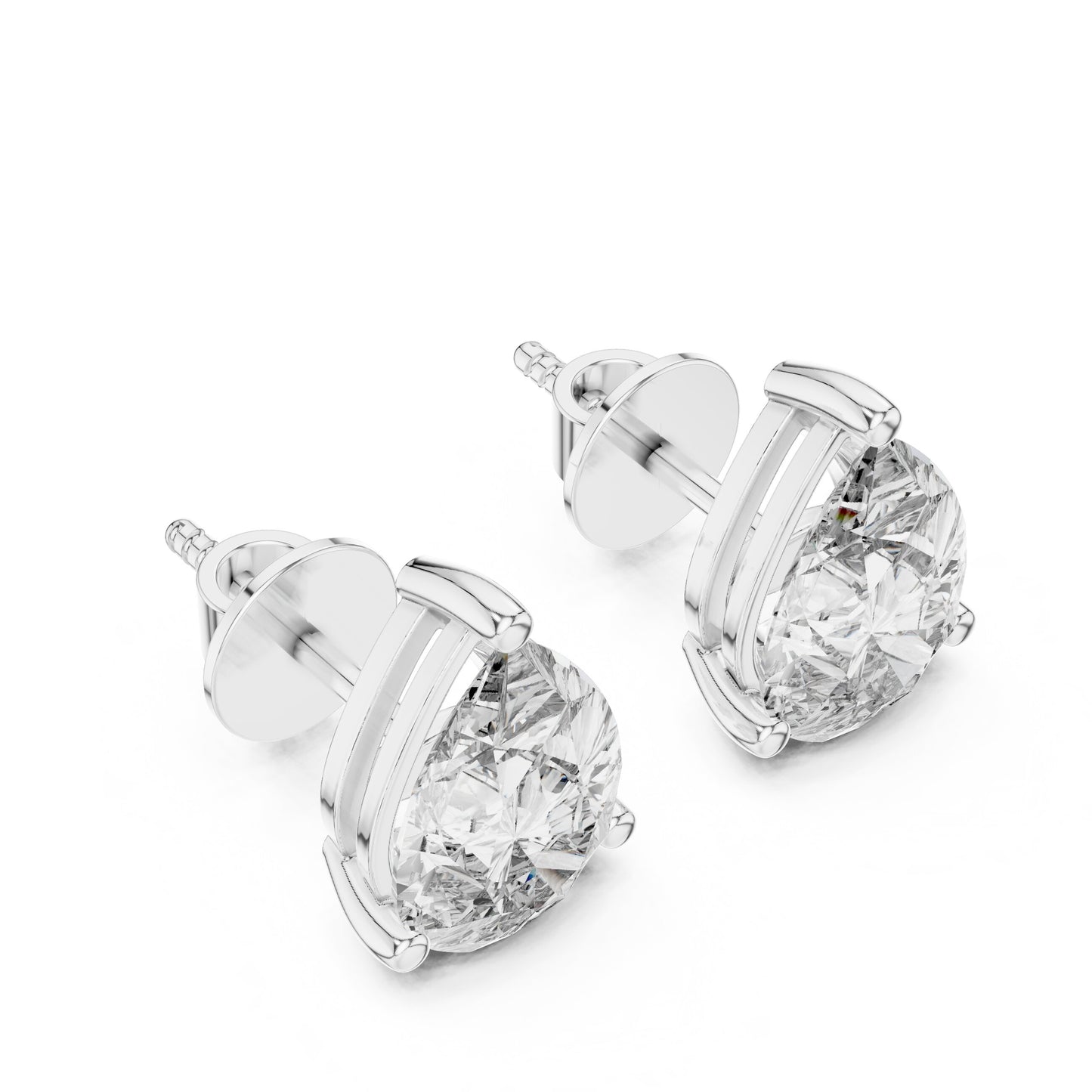 Pear Stud Lab Grown Diamond Earrings