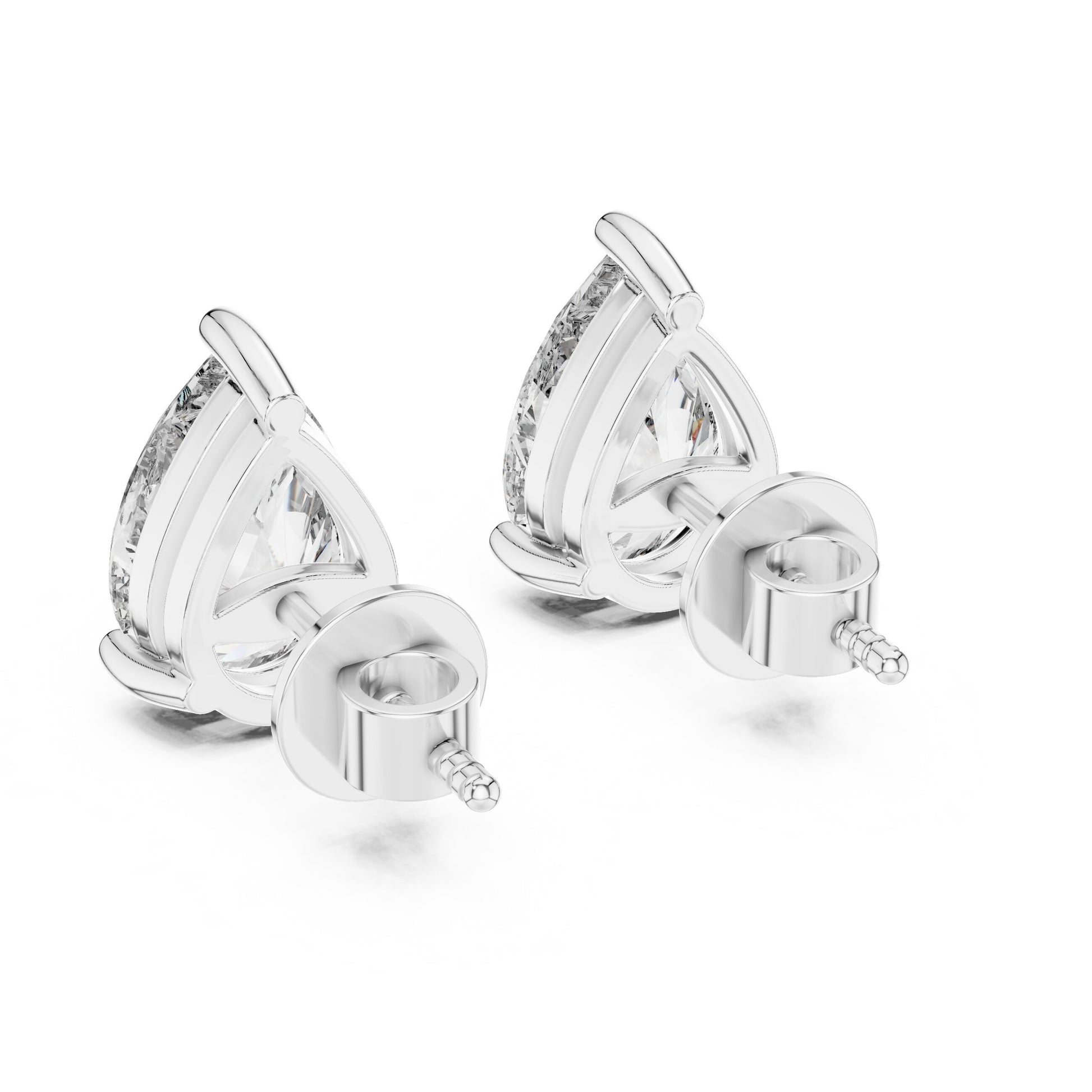 Pear Stud Lab Grown Diamond Earrings