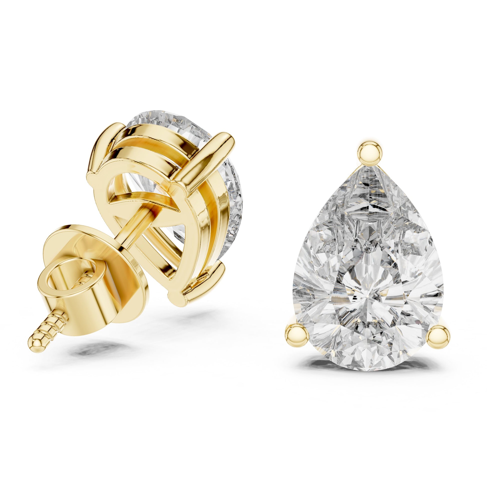 Pear Stud Lab Grown Diamond Earrings