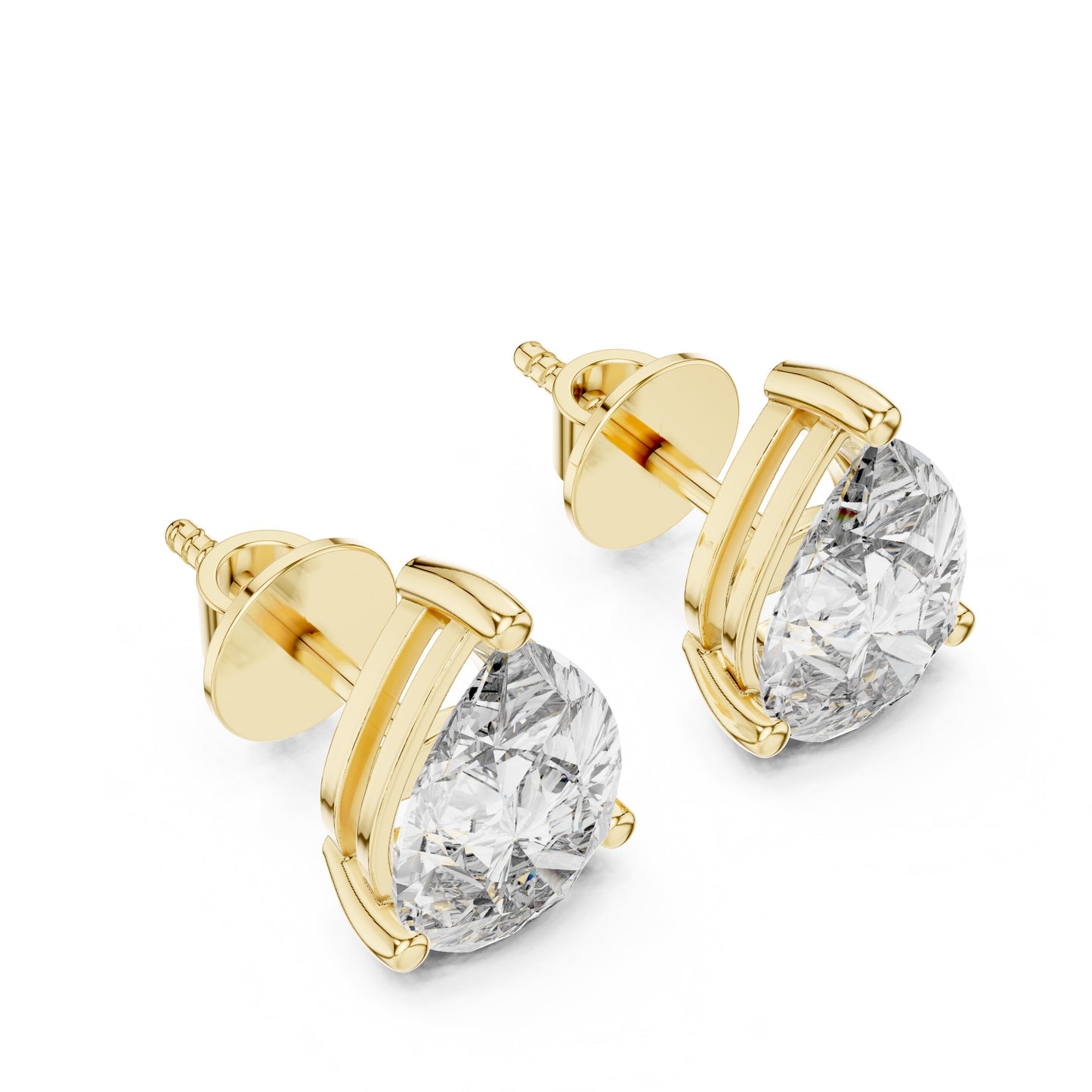 Pear Stud Lab Grown Diamond Earrings