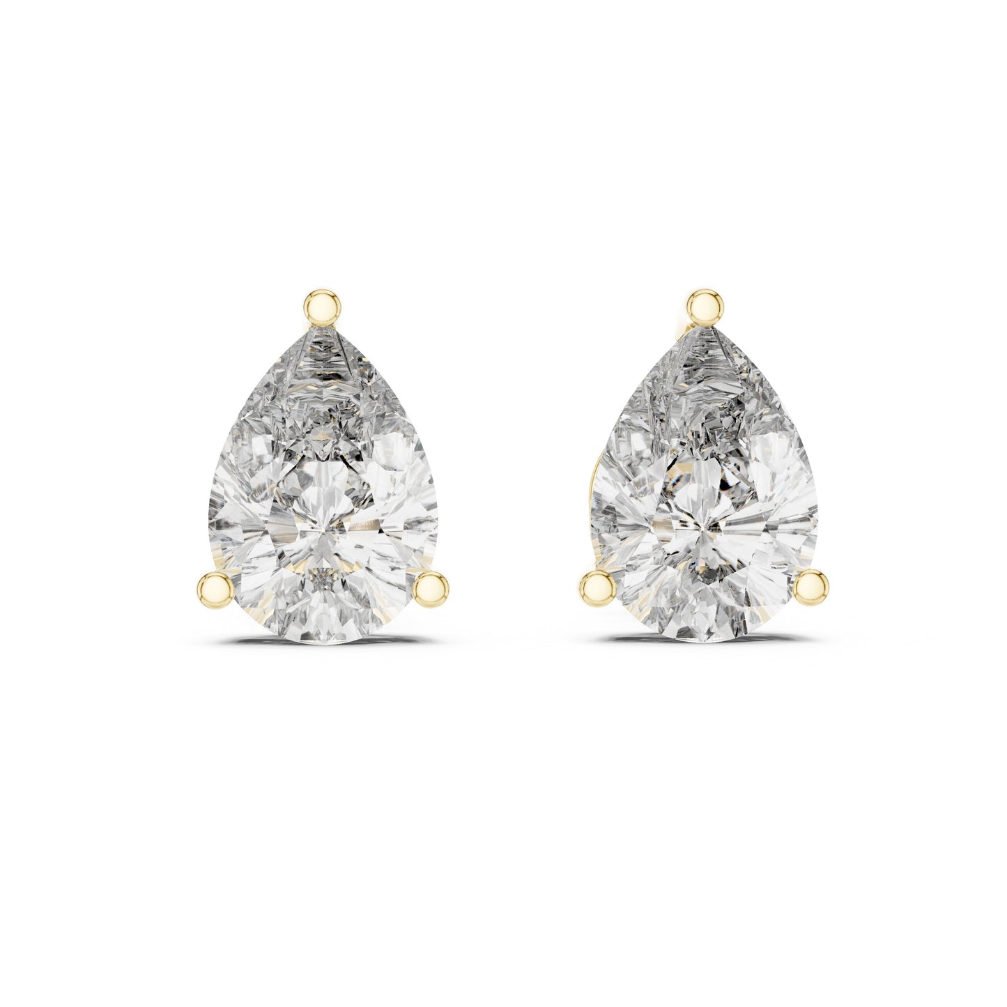 Pear Stud Lab Grown Diamond Earrings