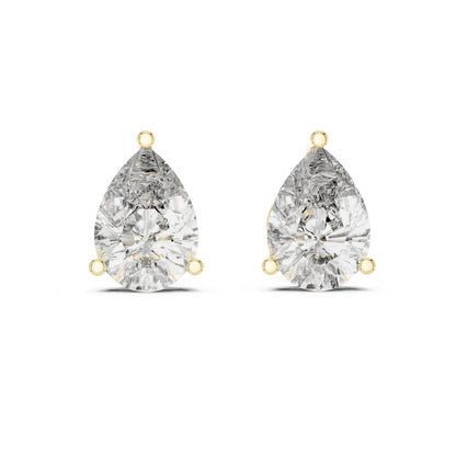 Pear Stud Lab Grown Diamond Earrings