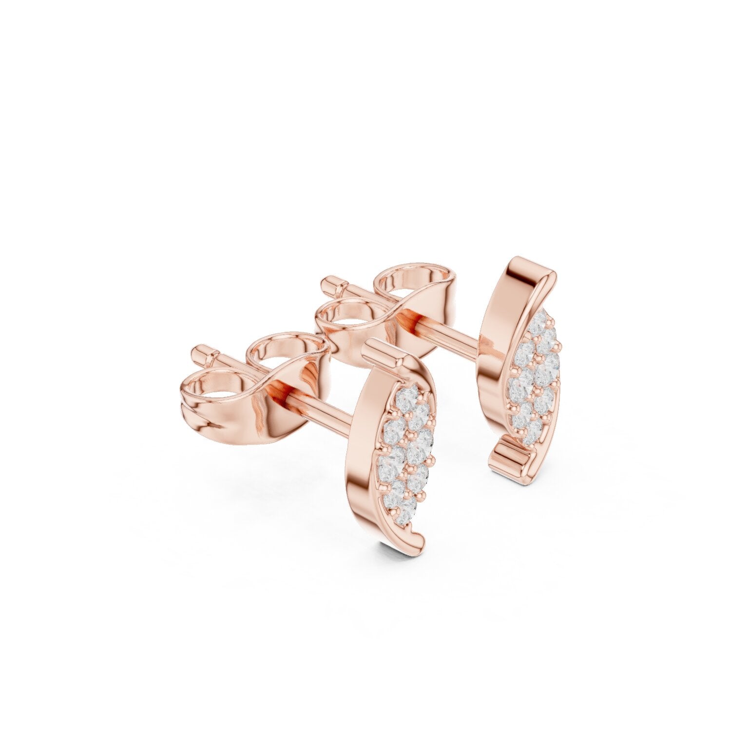 Round Stud Lab Grown Diamond Earrings