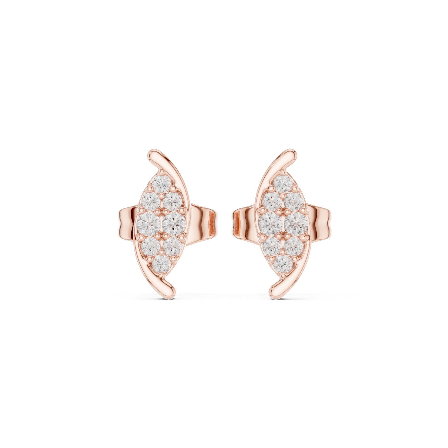 Round Stud Lab Grown Diamond Earrings