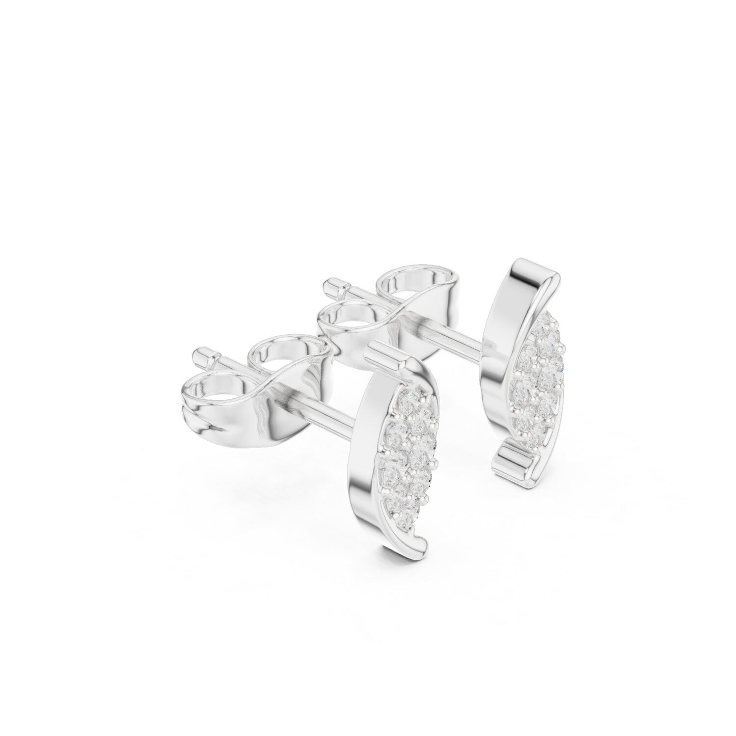 Round Stud Lab Grown Diamond Earrings