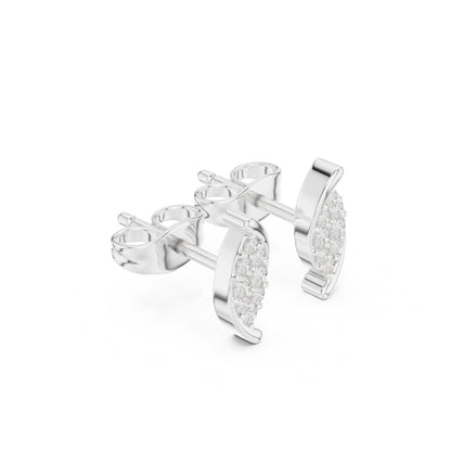 Round Stud Lab Grown Diamond Earrings