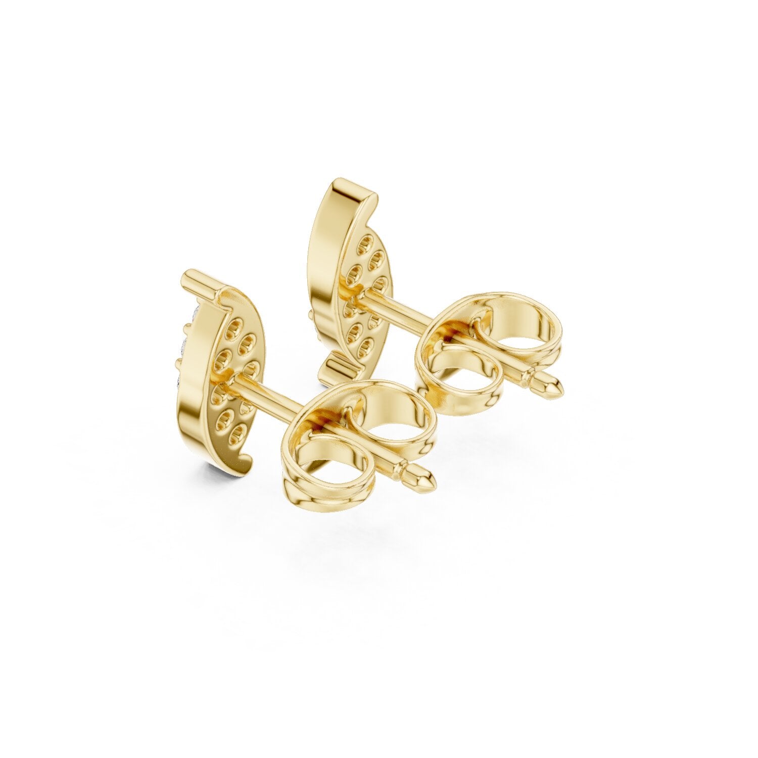 Round Stud Lab Grown Diamond Earrings