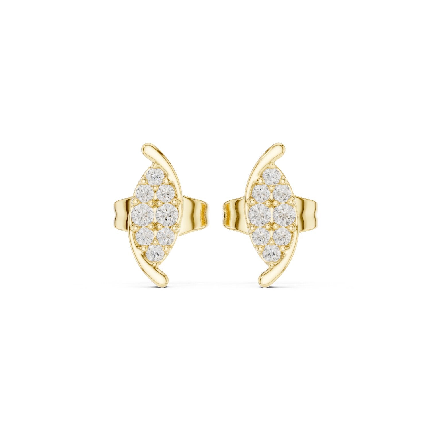 Round Stud Lab Grown Diamond Earrings