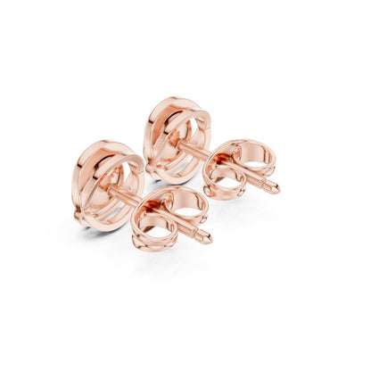 Round Stud Lab Grown Diamond Earrings