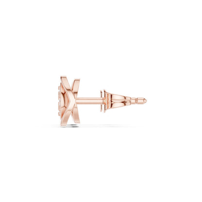 Round Stud Lab Grown Diamond Earrings