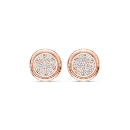 Round Stud Lab Grown Diamond Earrings
