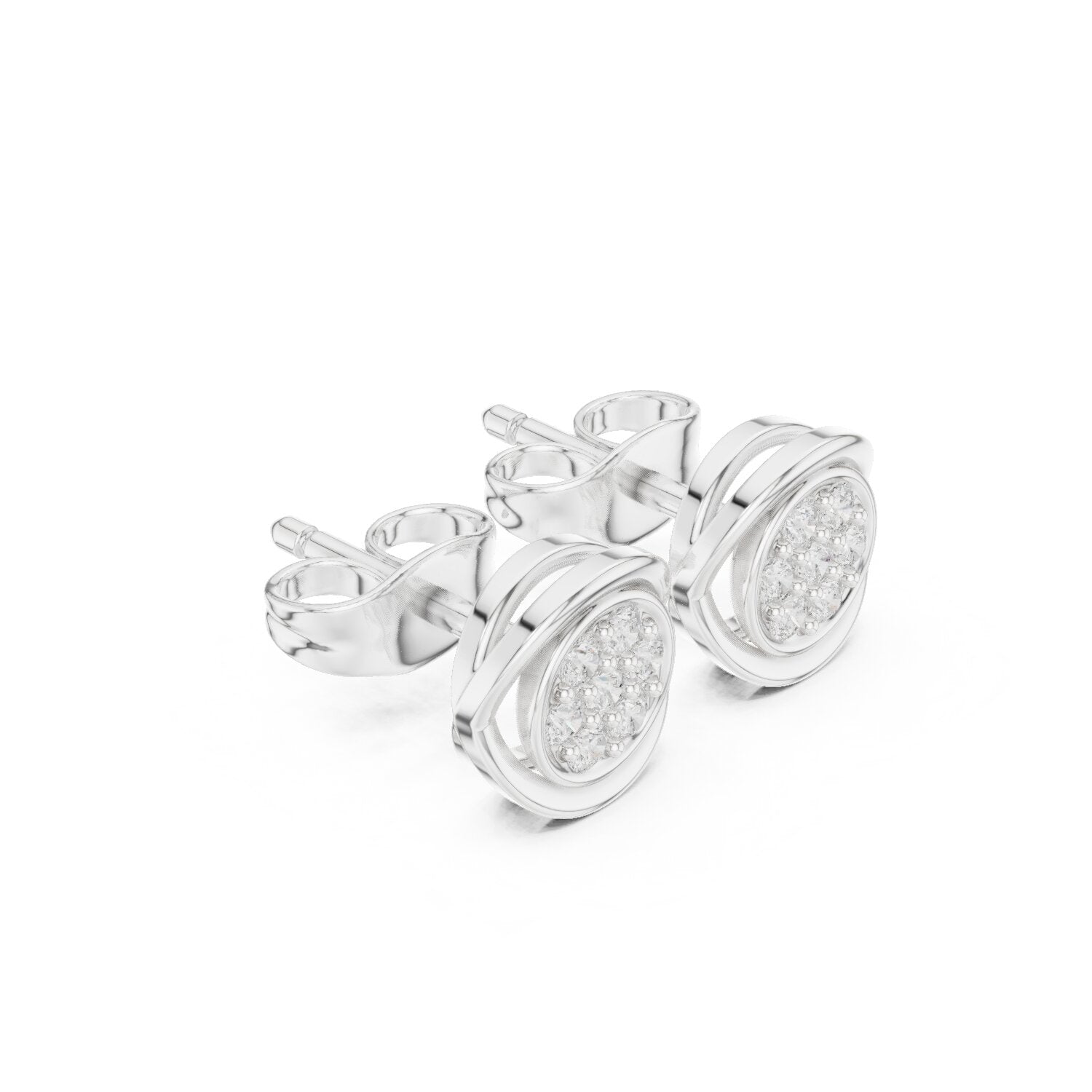 Round Stud Lab Grown Diamond Earrings