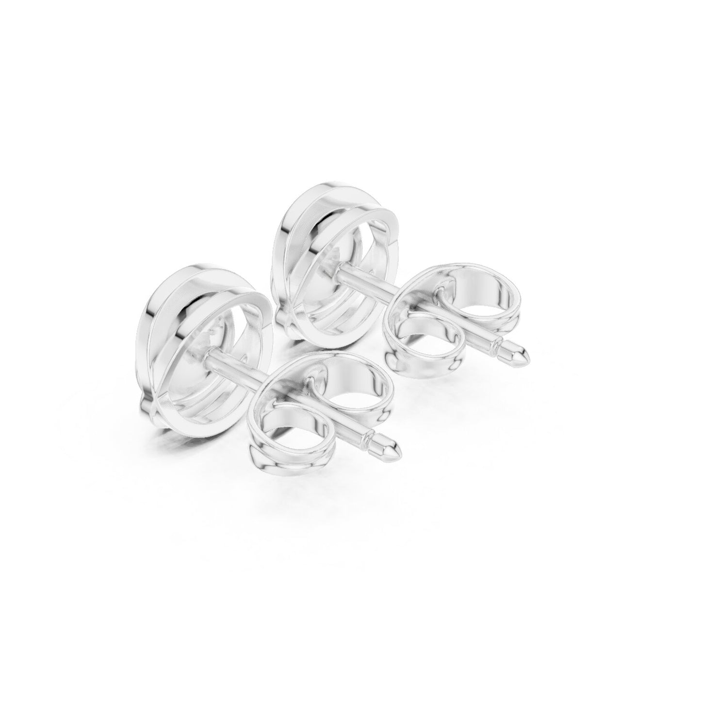 Round Stud Lab Grown Diamond Earrings