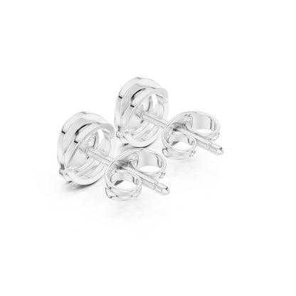 Round Stud Lab Grown Diamond Earrings
