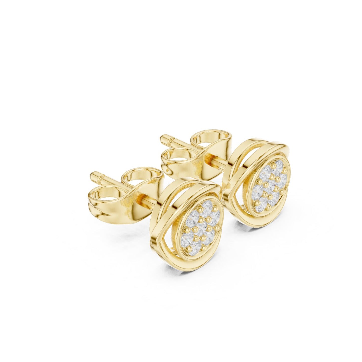 Round Stud Lab Grown Diamond Earrings