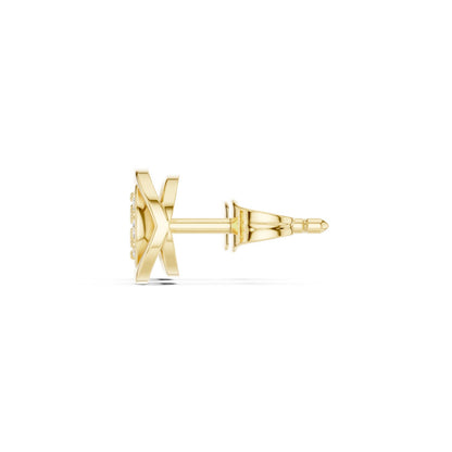 Round Stud Lab Grown Diamond Earrings