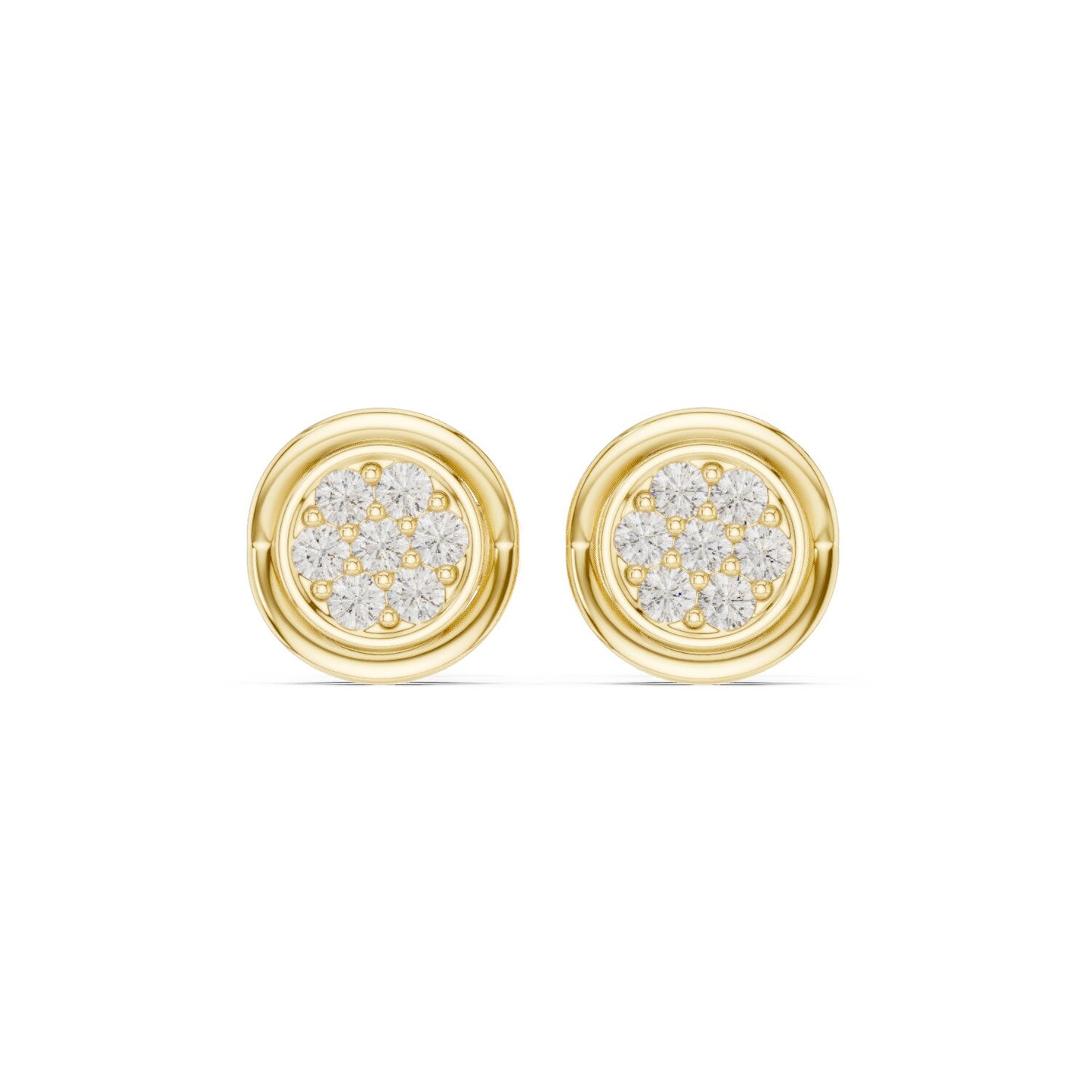 Round Stud Lab Grown Diamond Earrings