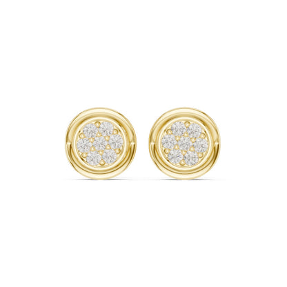 Round Stud Lab Grown Diamond Earrings