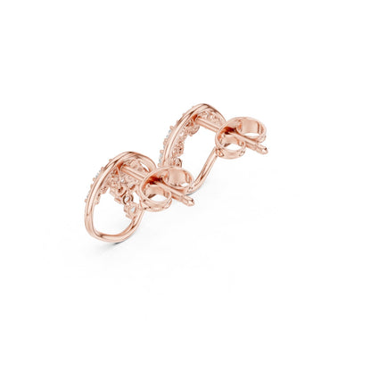 Round Stud Lab Grown Diamond Earrings