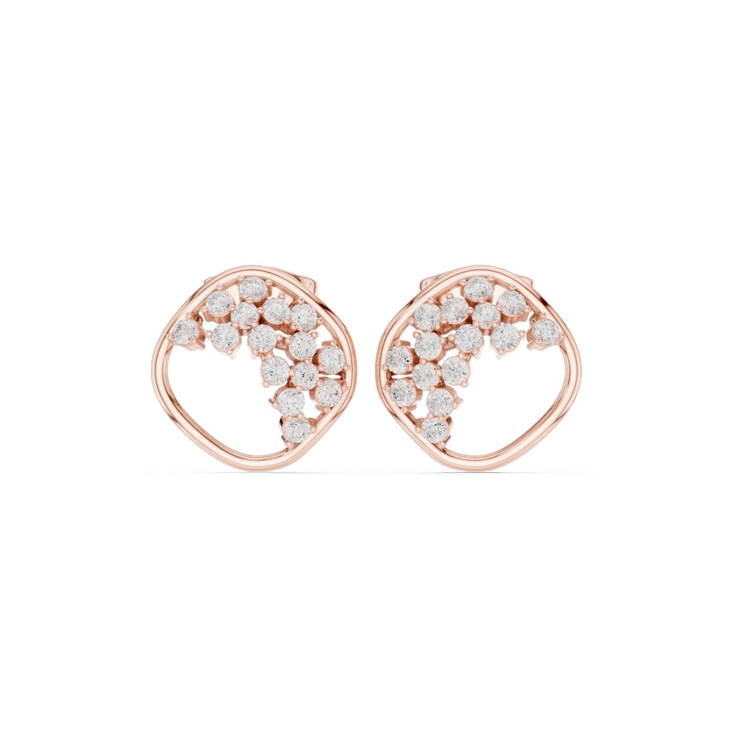Round Stud Lab Grown Diamond Earrings