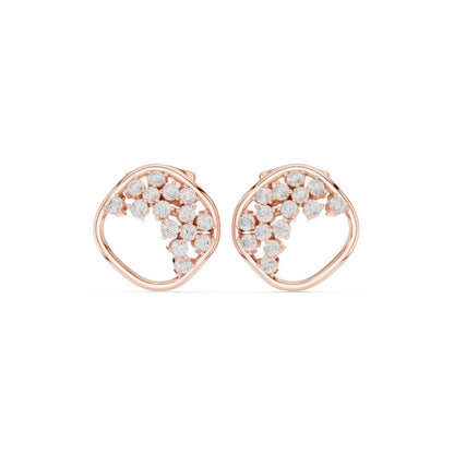 Round Stud Lab Grown Diamond Earrings