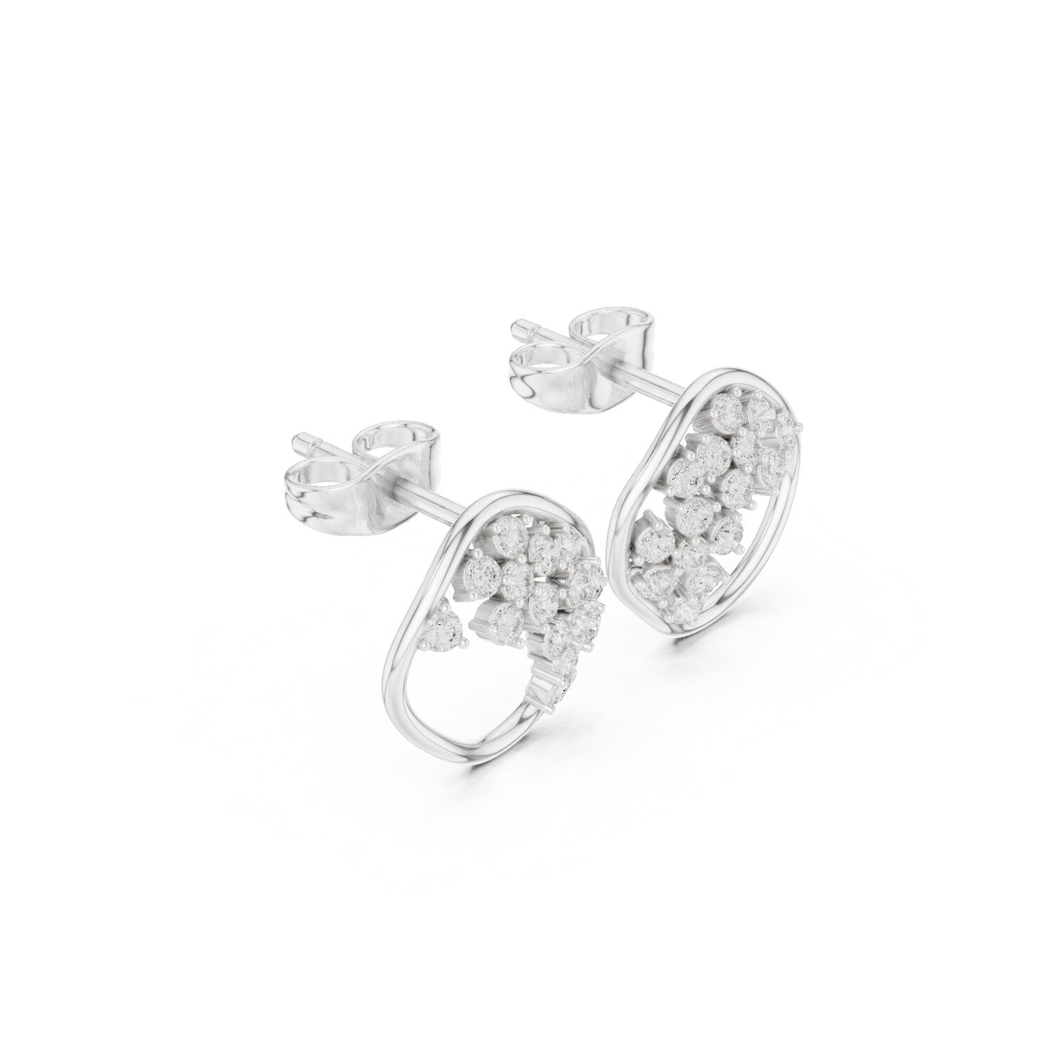 Round Stud Lab Grown Diamond Earrings