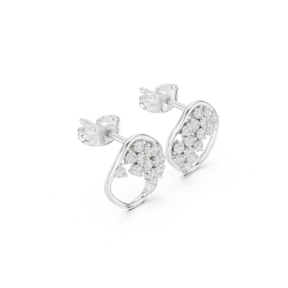 Round Stud Lab Grown Diamond Earrings