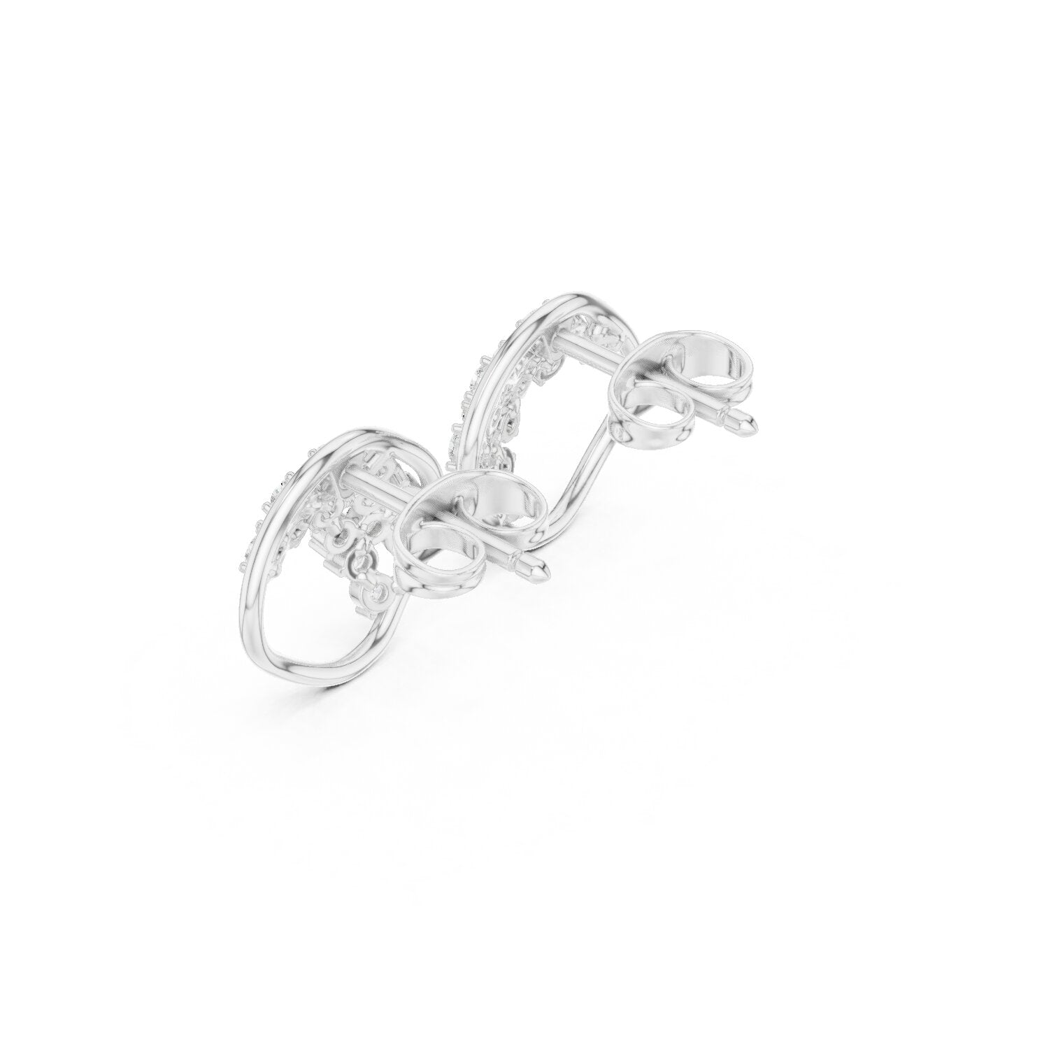 Round Stud Lab Grown Diamond Earrings