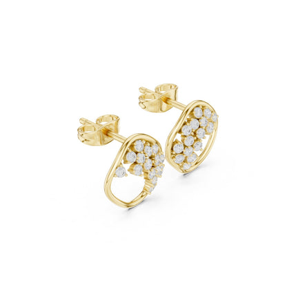 Round Stud Lab Grown Diamond Earrings