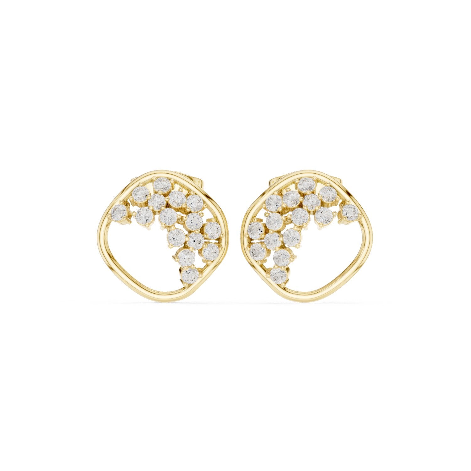 Round Stud Lab Grown Diamond Earrings