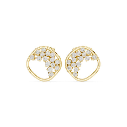 Round Stud Lab Grown Diamond Earrings
