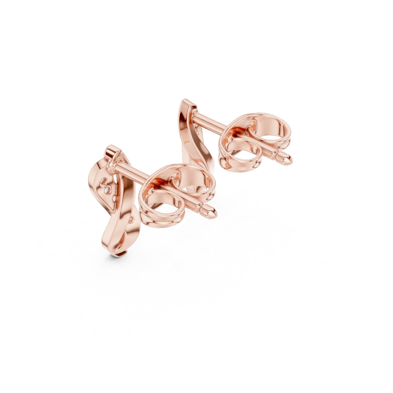 Round Stud Lab Grown Diamond Earrings