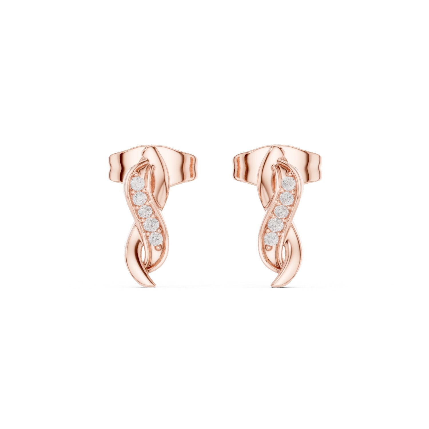 Round Stud Lab Grown Diamond Earrings