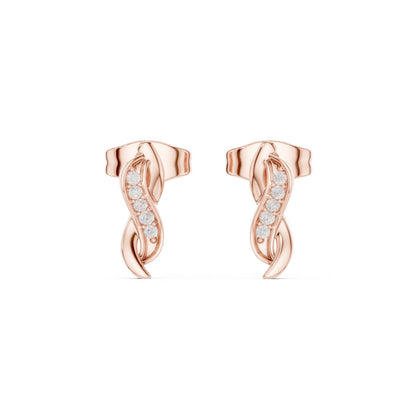 Round Stud Lab Grown Diamond Earrings