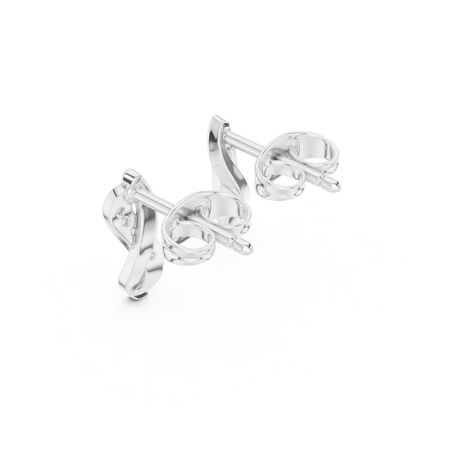 Round Stud Lab Grown Diamond Earrings
