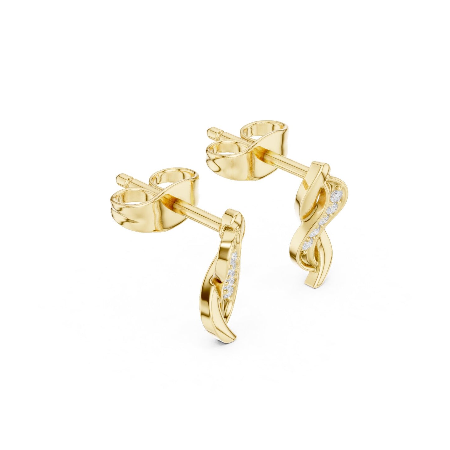 Round Stud Lab Grown Diamond Earrings