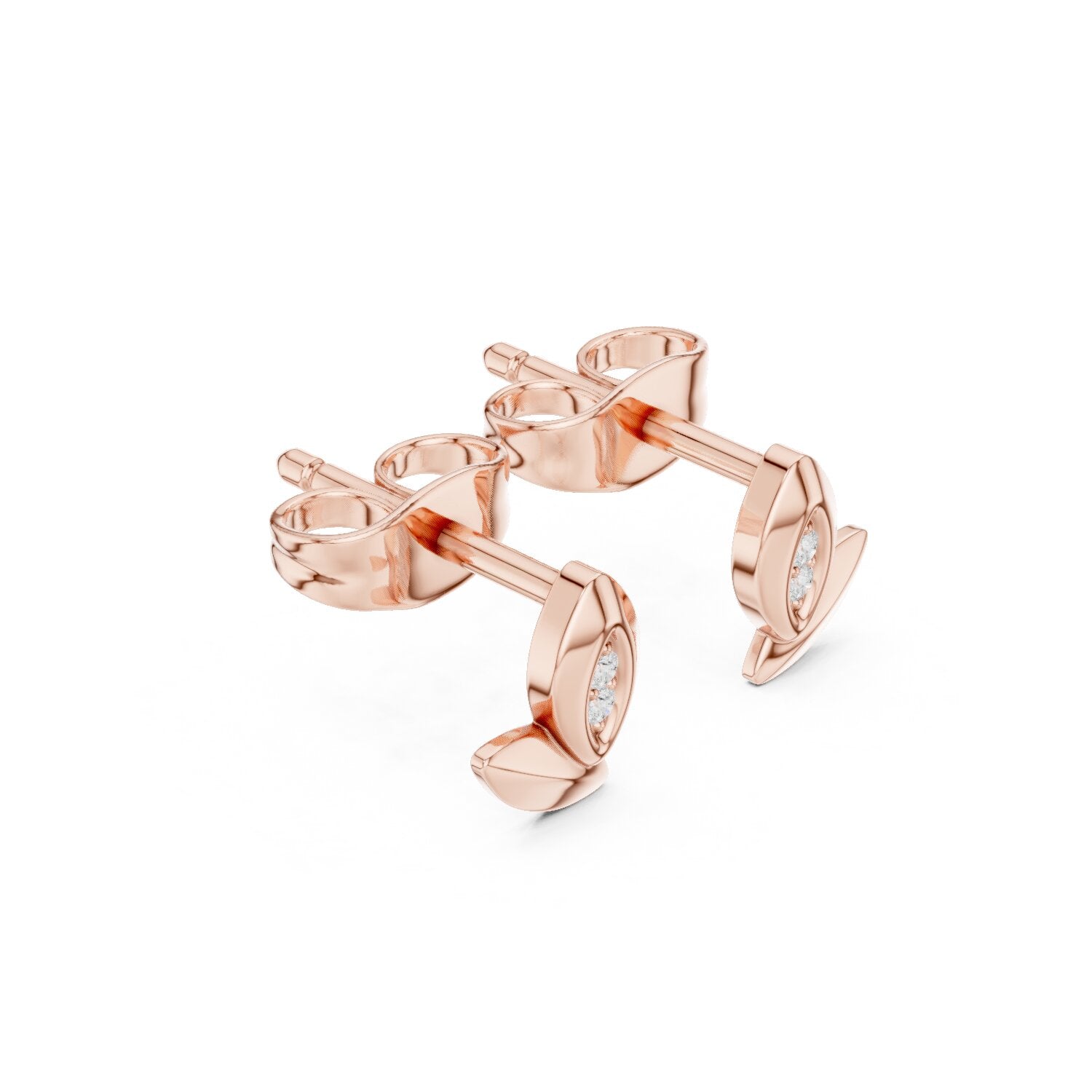 Round Stud Lab Grown Diamond Earrings